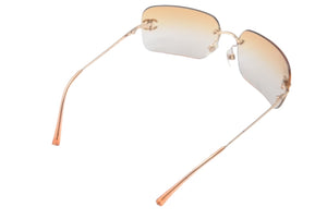 CHANEL シャネル サングラス ココマーク ラインストーン サイズ62□17 120 オレンジ ゴールド 4017-D c.125/56 良品 中古 61138