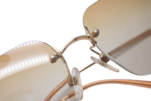 CHANEL シャネル サングラス ココマーク ラインストーン サイズ62□17 120 オレンジ ゴールド 4017-D c.125/56 良品 中古 61138