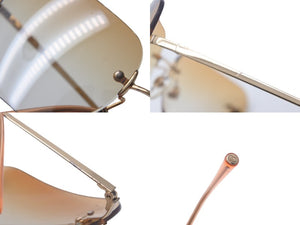 CHANEL シャネル サングラス ココマーク ラインストーン サイズ62□17 120 オレンジ ゴールド 4017-D c.125/56 良品 中古 61138