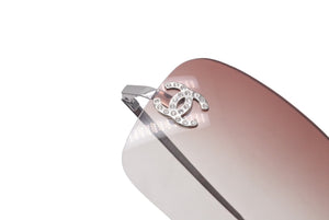 極美品 CHANEL シャネル サングラス ココマーク ラインストーン サイズ62□17 120 ブラウン 4017-D c.124/89 中古 61140