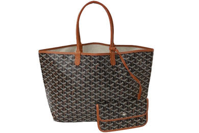 極美品 GOYARD ゴヤール バッグ ハンドバッグ サンルイ PM AMA LOUIS PM ブラウン 中古 61144