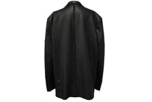 Load image into Gallery viewer, BALENCIAGA バレンシアガ 22AW レザーテーラードジャケット サイズ42 羊革 ブラック 袖ロゴ 721866 美品 中古 61151