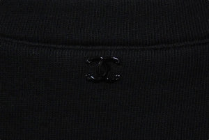 CHANEL シャネル 21SS タンクトップ ノースリーブ サイズ36 ココマーク プリント ブラック コットン P70679V62077 美品 中古 61162