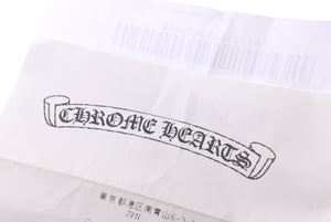 新品同様品 CHROME HEARTS クロムハーツ CHプラスロゴチェックメイトワークグローブ ブラック ホワイト サイズS 中古 61173