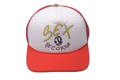 Chrome Hearts クロムハーツ Matty boy マッティボーイ SEX records メッシュキャップ レッド ホワイト 中古 61181