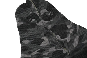 A BATHING APE アベイシングエイプ カラーカモ フーディー パーカー サイズ2XL ブラック グレー 1J30115013 美品 中古 61188