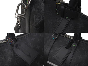 極美品 LOUIS VUITTON ルイヴィトン ボストンバッグ キーポル バンドリエール45 藤原ヒロシ フラグメント ブラック M43413 中古 61193