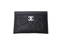 Load image into Gallery viewer, 新品同様 CHANEL シャネル カメリア カードケース ココマーク 16番台 ブラック ラムスキン 中古 61194