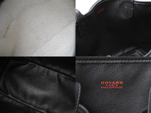 GOYARD ゴヤール アンジュ ミニ ハンドバッグ リバーシブル ミニトートバッグ ブラック PVCコーティングキャンバス 美品 中古 61195
