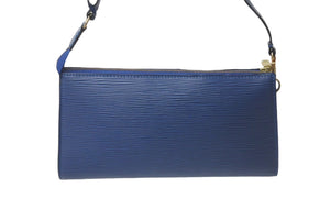 LOUIS VUITTON ルイ ヴィトン アクセサリーポーチ M52945 ポシェット アクセソワール エピ レザー トレドブルー 美品 中古 61197