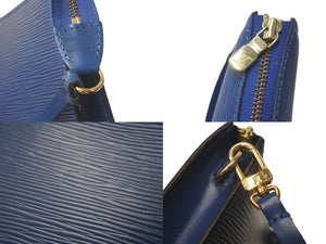 LOUIS VUITTON ルイ ヴィトン アクセサリーポーチ M52945 ポシェット アクセソワール エピ レザー トレドブルー 美品 中古 61197