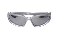 Load image into Gallery viewer, 極美品 BALENCIAGA バレンシアガ スウィフトオーバルサングラス BB0157S シルバー サイズ65□17-125 中古 61203