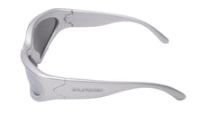 Load image into Gallery viewer, 極美品 BALENCIAGA バレンシアガ スウィフトオーバルサングラス BB0157S シルバー サイズ65□17-125 中古 61203