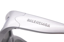 Load image into Gallery viewer, 極美品 BALENCIAGA バレンシアガ スウィフトオーバルサングラス BB0157S シルバー サイズ65□17-125 中古 61203