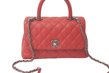 Load image into Gallery viewer, 新品同様 CHANEL シャネル マトラッセ ココトップハンドル ハンドバッグ チェーンショルダー バッグ A92990 レッド 中古 61228
