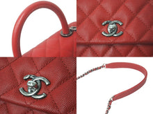 Load image into Gallery viewer, 新品同様 CHANEL シャネル マトラッセ ココトップハンドル ハンドバッグ チェーンショルダー バッグ A92990 レッド 中古 61228