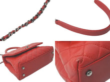 Load image into Gallery viewer, 新品同様 CHANEL シャネル マトラッセ ココトップハンドル ハンドバッグ チェーンショルダー バッグ A92990 レッド 中古 61228