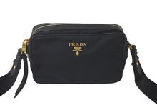 画像をギャラリービューアに読み込む, PRADA プラダショルダーバッグ ナイロン ブランドロゴ ナイロン レザー 1BH059 ゴールド金具 美品 中古 61247 