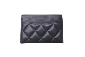 極美品 CHANEL シャネル ココマーク マトラッセ カードケース 31番台 ラムスキン ソーブラック 中古 61255