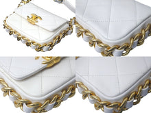 Load image into Gallery viewer, 極美品 CHANEL シャネル マトラッセ ココマーク チェーン ショルダーバッグ カーフスキン AS2833 ランダム番号 ホワイト 中古 61260