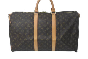 LOUIS VUITTON ルイヴィトン キーポル バンドリエール50 ボストンバッグ モノグラム M41416 美品 中古 61268