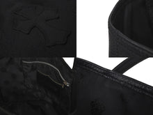Load image into Gallery viewer, CHROME HEARTS クロムハーツ FSトートバッグセメタリークロスパッチ ダガーチャーム ブラック シルバー925 美品 中古 61277