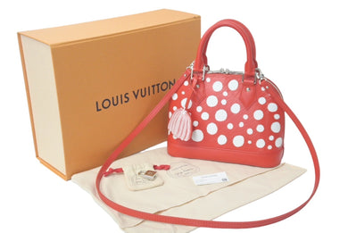 極美品 LOUIS VUITTON ルイヴィトン 草間彌生 アルマBB ハンドバッグ 23SS M21698 ICチップ エピレザー レッド 中古 61320