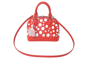 極美品 LOUIS VUITTON ルイヴィトン 草間彌生 アルマBB ハンドバッグ 23SS M21698 ICチップ エピレザー レッド 中古 61320