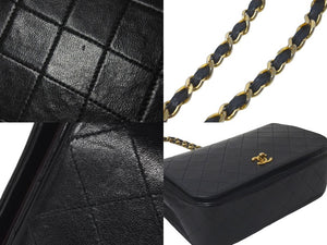 CHANEL シャネル マトラッセ チェーン ショルダーバッグ 初期モデル ０番台 ブラック ココマーク 斜め掛け ロゴ 美品 中古 61331