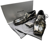 Load image into Gallery viewer, 超激レア 新品未使用 BALENCIAGA バレンシアガ アフターワールド アーマーフラットシューズ Chevalier Derby 660386 サイズ42 61366