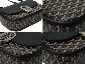 新品同様 GOYARD ゴヤール サック 233 PM ショルダーバッグ 2WAY ブラック PVC カーフスキン ゴヤール留め金 中古 61374