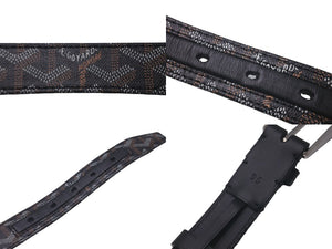 GOYARD ゴヤール フレガット ベルト バックル FREGAT085CL01TY01P 95cm ブラック シルバー金具 美品 中古 61376