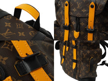 画像をギャラリービューアに読み込む, 極美品 LOUIS VUITTON ルイヴィトン モノグラムマカサー クリストファーPM バックパック M46686 サフランオレンジ 中古 61397