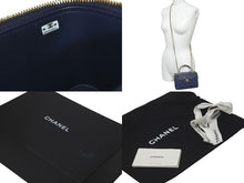 Load image into Gallery viewer, 極美品 CHANEL シャネル バニティチェーンショルダーバッグ トップハンドル ランダム カーフ ネイビー ゴールド金具 中古 61398