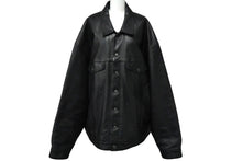 Load image into Gallery viewer, BALENCIAGA バレンシアガ デニムスタイル レザージャケット 23SS サイズS 牛革 ブラック 697776 美品 中古 61505
