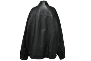 BALENCIAGA バレンシアガ デニムスタイル レザージャケット 23SS サイズS 牛革 ブラック 697776 美品 中古 61505