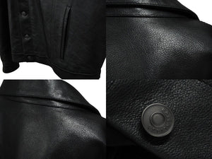 BALENCIAGA バレンシアガ デニムスタイル レザージャケット 23SS サイズS 牛革 ブラック 697776 美品 中古 61505