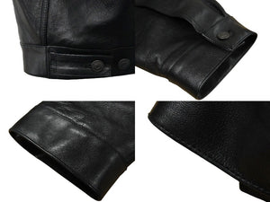 BALENCIAGA バレンシアガ デニムスタイル レザージャケット 23SS サイズS 牛革 ブラック 697776 美品 中古 61505
