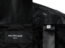 Load image into Gallery viewer, BALENCIAGA バレンシアガ デニムスタイル レザージャケット 23SS サイズS 牛革 ブラック 697776 美品 中古 61505