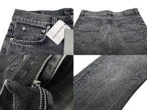 未使用 BALENCIAGA バレンシアガ フレアデニムパンツ 697829 TBP47 ユニセックス Sサイズ コットン ブラック 中古 61507