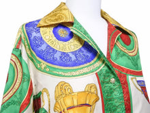 Load image into Gallery viewer, GIANNI VERSACE ジャンニ ヴェルサーチ ヴィンテージ シルク 長袖シャツ マルチカラー タグ無し 良好 7274 正規品