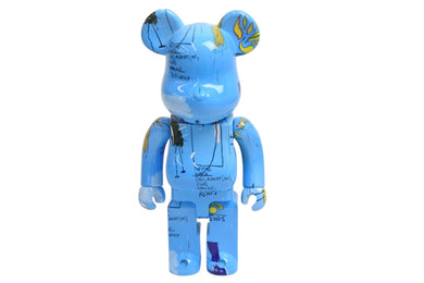 BE@RBRICK ベアブリック バスキア JEAN-MICHEL BASQUIAT フィギュア ホビー サイズ400% 水色 美品 中古 9774