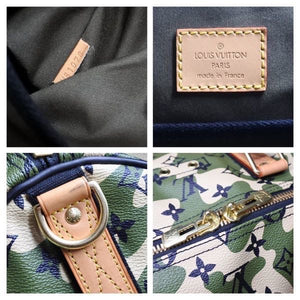LOUIS VUITTON ルイヴィトン 村上隆 迷彩 超希少 キーポルバンドリエル55 M95774 フラージュ バッグ ボストン 美品 42130