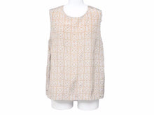Load image into Gallery viewer, CHANEL シャネル トップス タンクトップ キャミソール シルク ロゴ ベージュ ホワイト レディース 良品 N34235