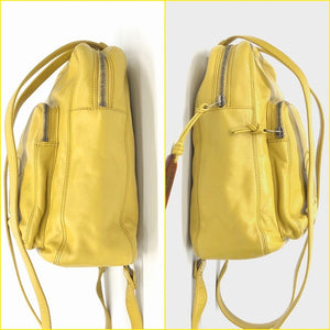 [USED/中古]CHANEL シャネル リュック・デイパック ココマーク　バックパック　マーブルファスナートップ　ヴィンテージ イエロー レザー Bランク 中古 tdc-002446