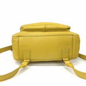 [USED/中古]CHANEL シャネル リュック・デイパック ココマーク　バックパック　マーブルファスナートップ　ヴィンテージ イエロー レザー Bランク 中古 tdc-002446